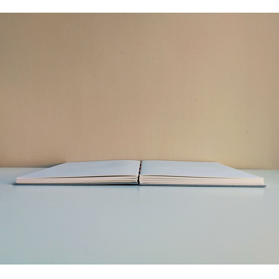 Cuaderno A5 rosa palo papel reciclado blanco (liso) - Imagen 7