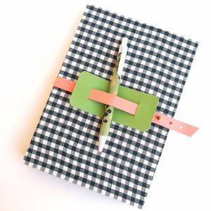 cuaderno picnic tela vichy verde bosque A5