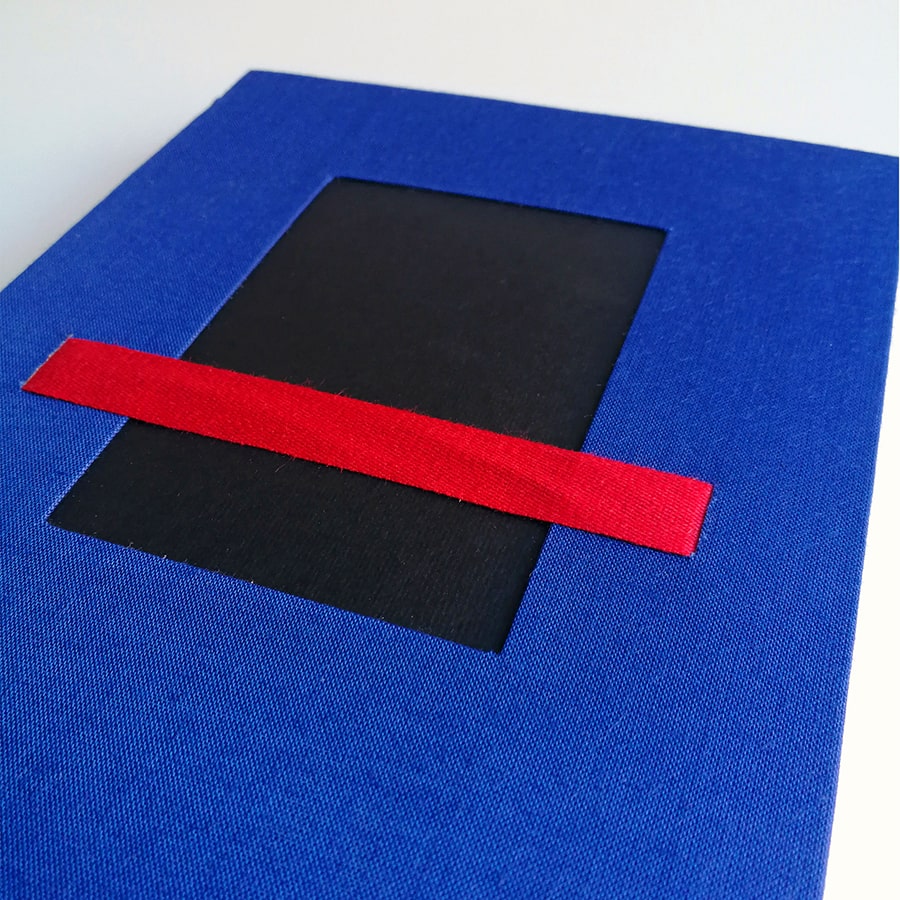 Cuaderno A5 azul noche papel reciclado blanco (liso) - Imagen 2