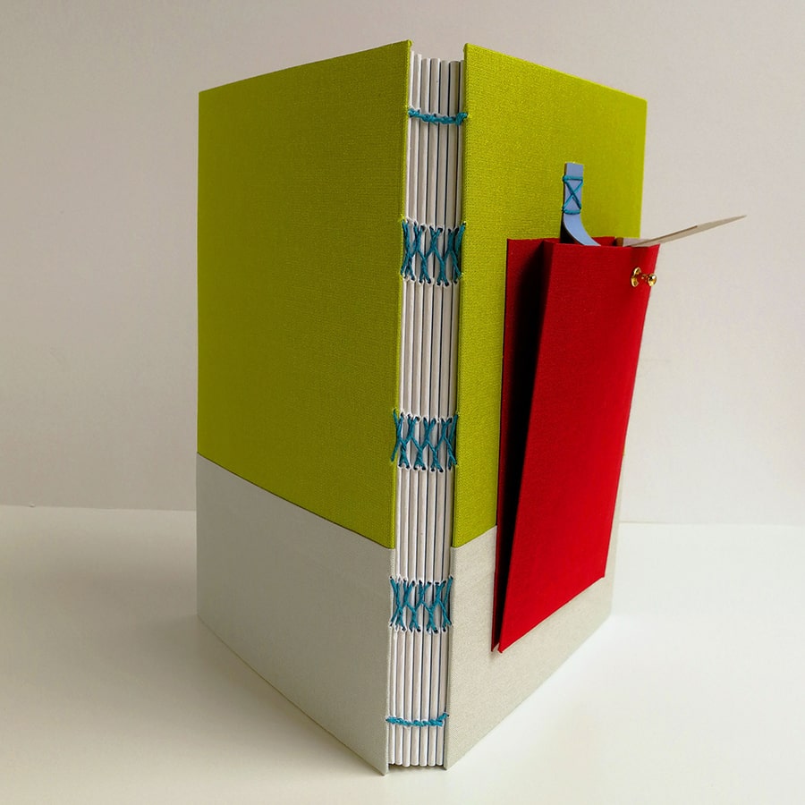 Cuaderno mochila verde lima gris claro a5 - Imagen 4