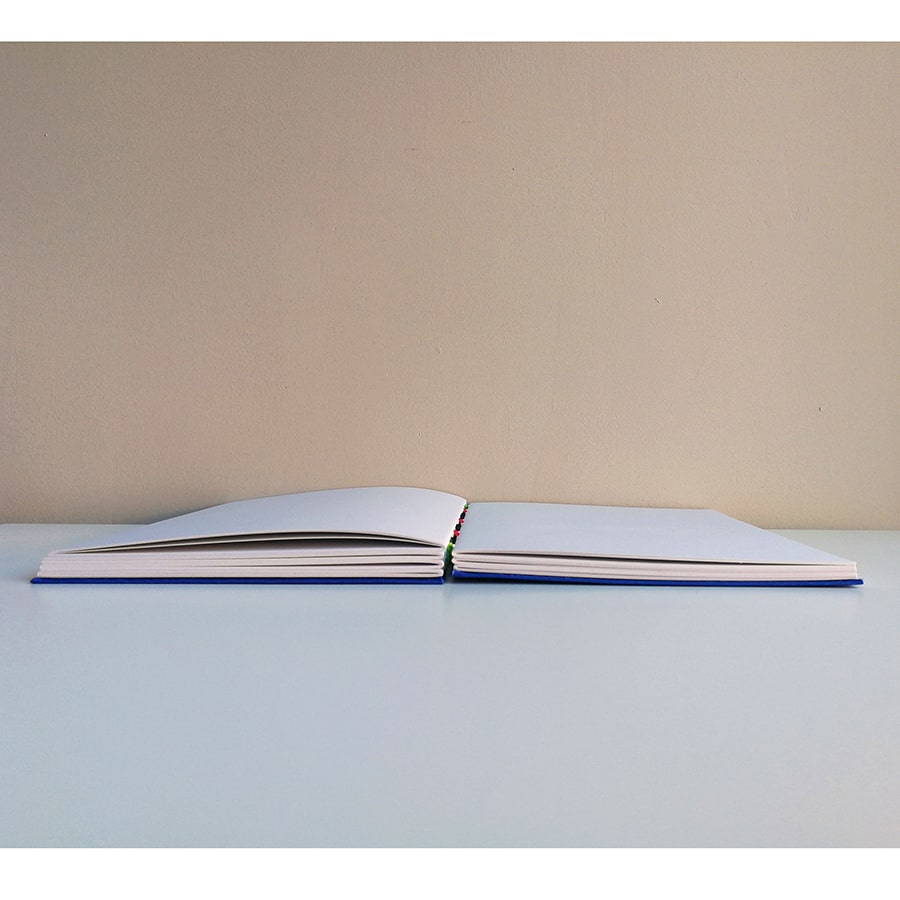 Cuaderno A5 azul noche papel reciclado blanco (liso) - Imagen 8